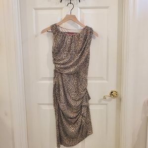 Betsey Johnson:cheetah print ruched dress size 2